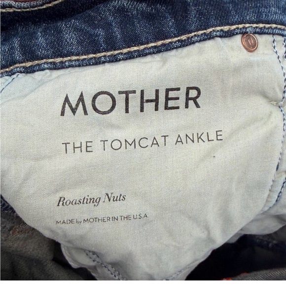 MOTHER The Tomcat Ankle “Roasting Nuts” Jeans 🌞 Embroidered Sun | Size 28 - Picture 10 of 16